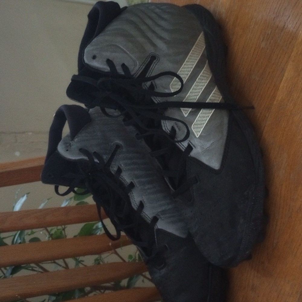 adidas Black and Silver Athletic Shoes
